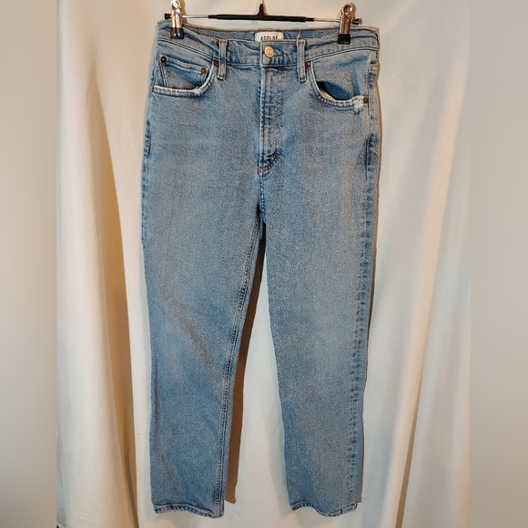 Agolde Denim - Agolde Wilder Light Wash Straight Leg Cropped Jeans - 27 - GUC